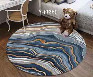 Durable Patterned Round Fleece Antislip Mats