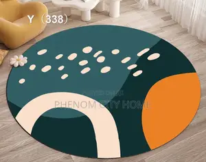 Patterned Round Fleece Antislip Mats