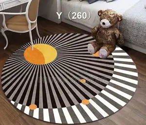 Patterned Round Fleece Antislip Mats