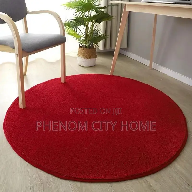 Plain Fuzzy Round Fleece Carpet Available