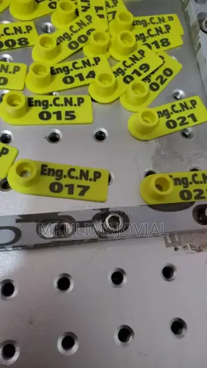 Sheep/Goat Yellow Slim Ear Tags Branded Tags