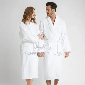 White Pure Cotton Bathrobes Available