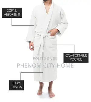 Cotton Soft White Bathrobes in Stock
