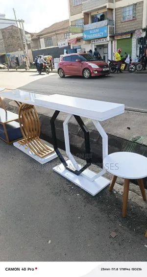 Modern Metallic/ Top Wooden/Mdf Console Home /Office Table