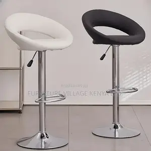 Office Chair:Proswivel Black Adjustable Leather Office Stool