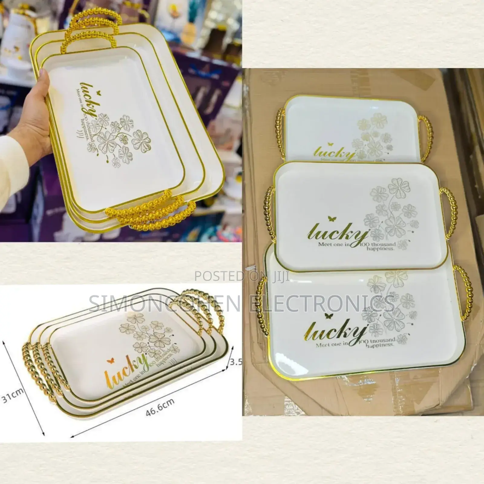 3pc Exquisite Serving Tray Set