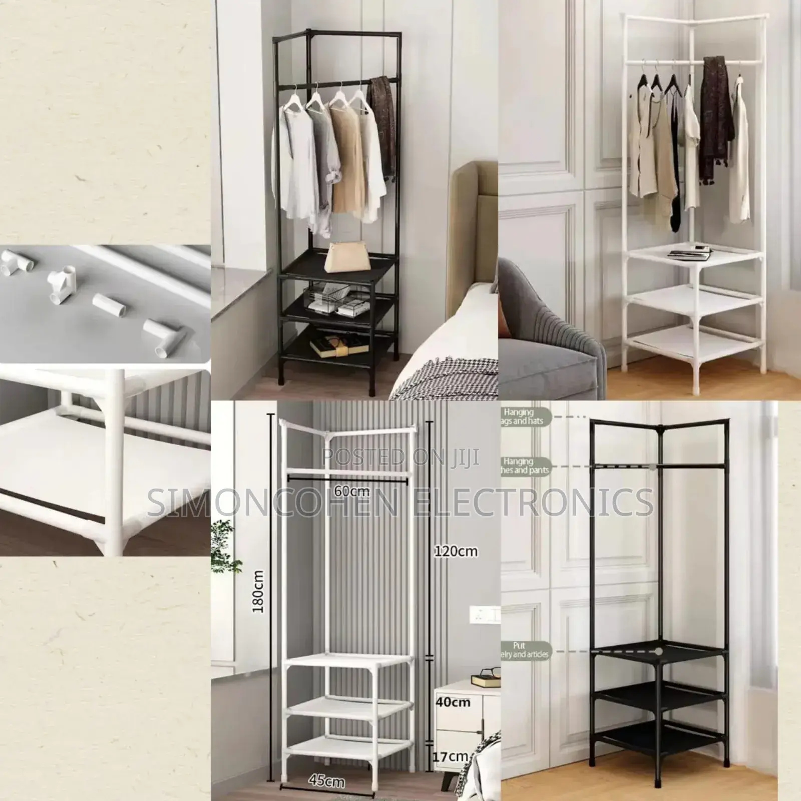 3 Layer Corner Clothes Rack Coat Rack