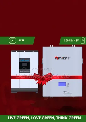 6kva Hybrid Inverter + 5.12kwh Lithium (100ah) Battery Combo System.