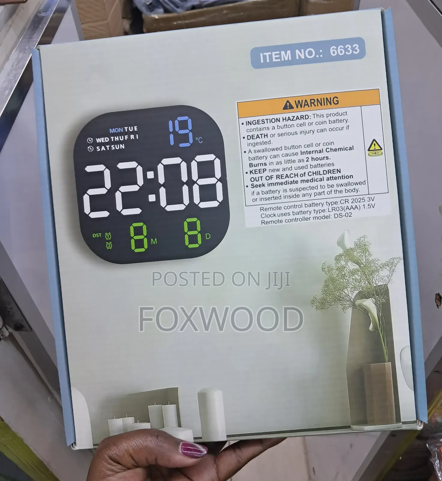 Led Large Digital Wall Clock