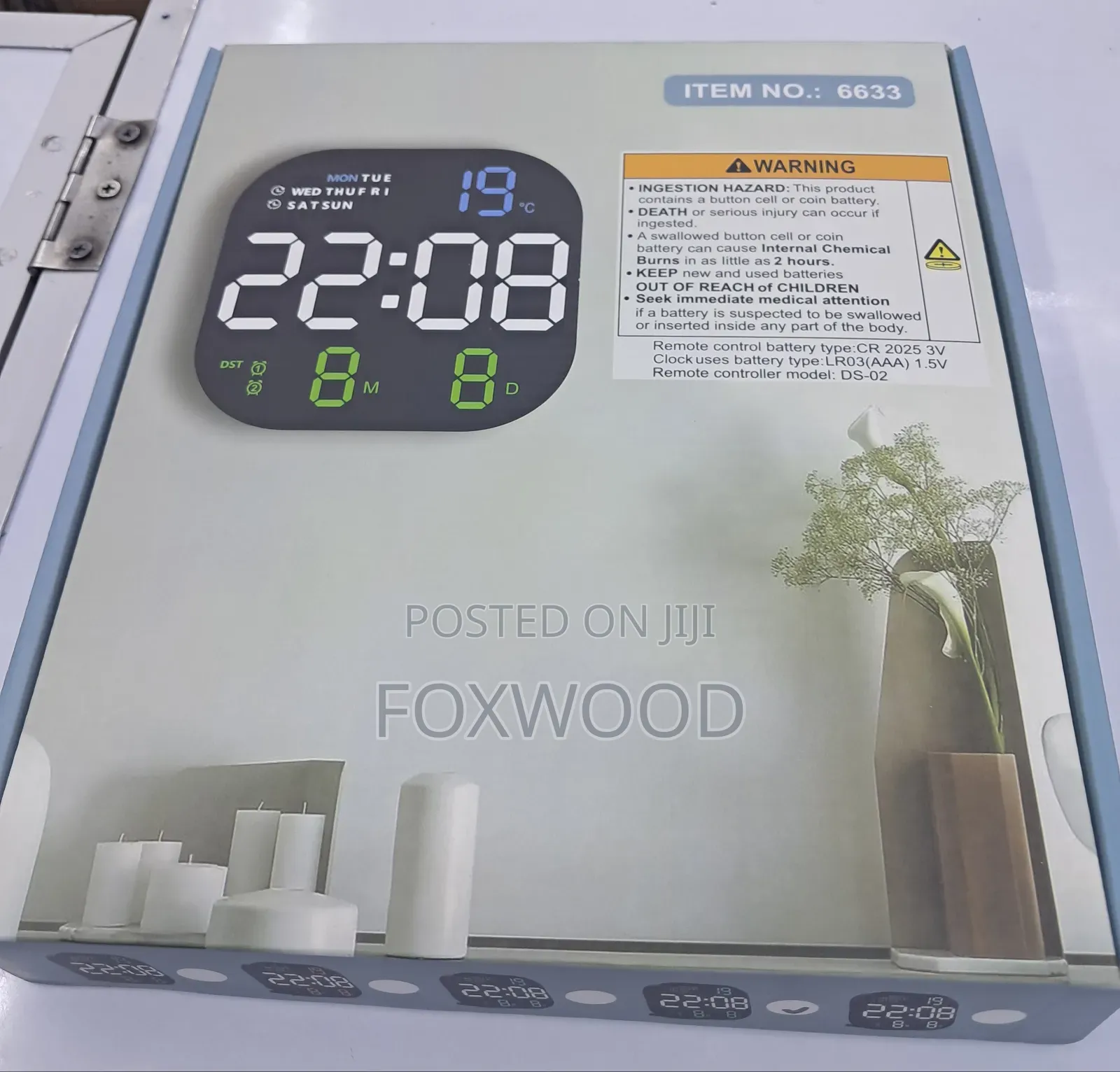 Led Large Digital Wall Clock