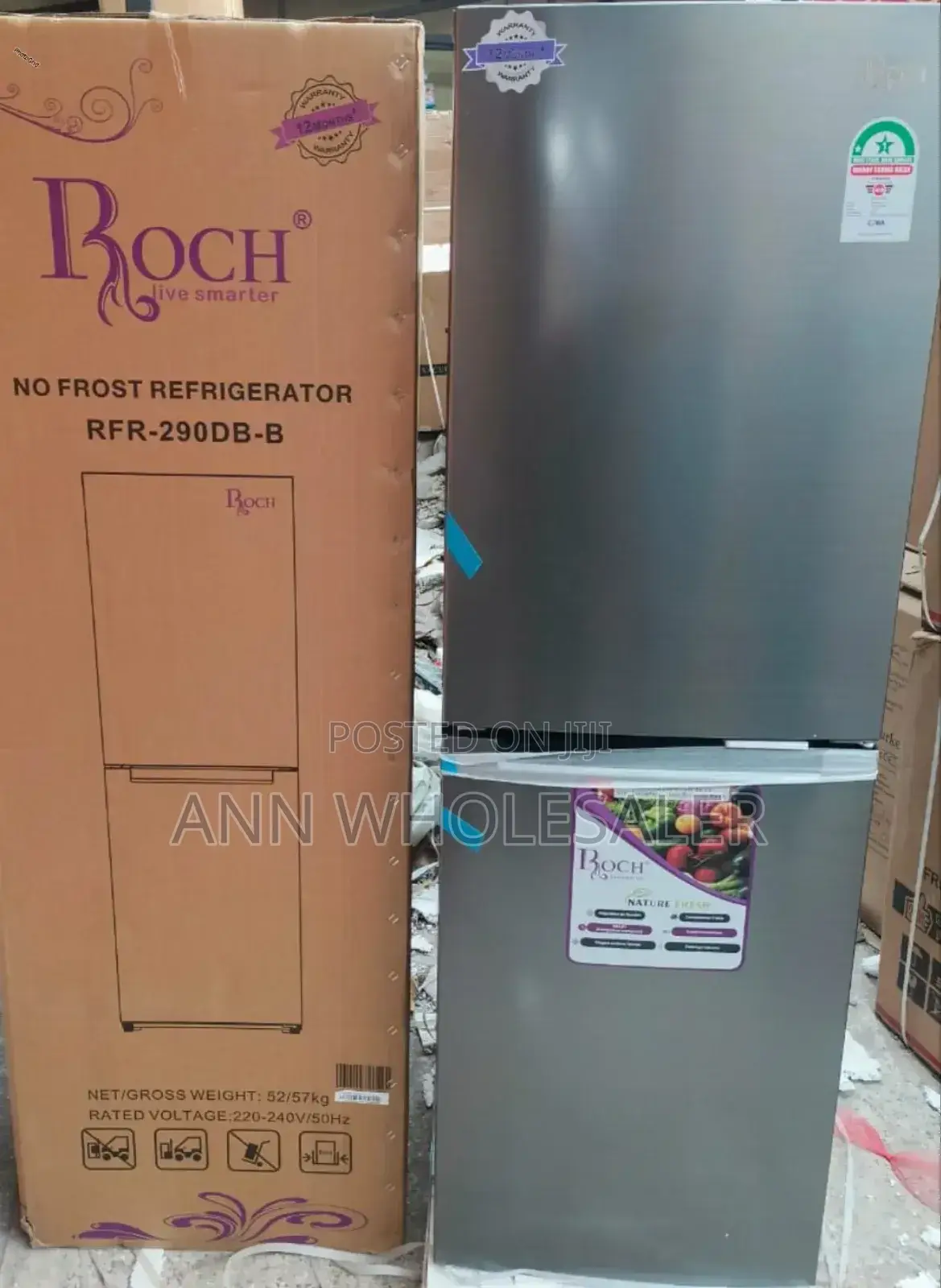 Roch+ RFR-290--Db-B 230-L Bottom Freezer
