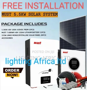 5.5kva Inverter + 7.86kwh(150ah)Lithium Battery Off-Grid Kit