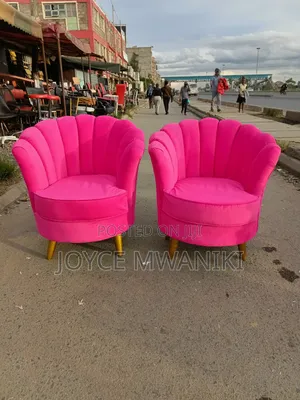 2 Pieces Single Sofa Sets, or Pedicure Seats, Hot Pink