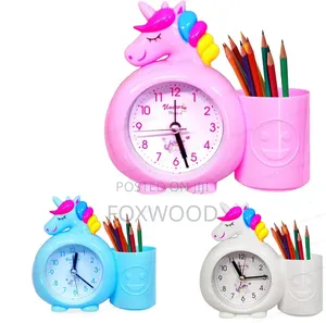 Unicorn Alarm Clock With Pen Holder.
