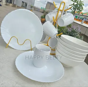 *18pcs White Dinner Set