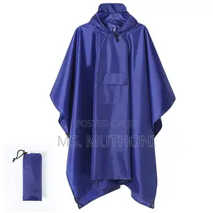 High Quality Unisex Adult Rain Poncho With Cap*