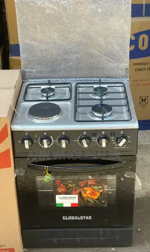 Black 60*60- Globalstar -Jet -Valve -3+1 -Standing- Cooker