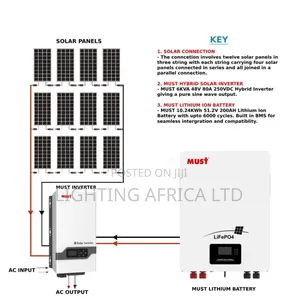 6kva Inverter + 10kwh Lithium Solar Off-Grid Full System