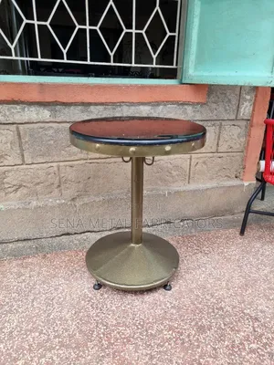 Lounge Dining Table With Black Glitter Top.