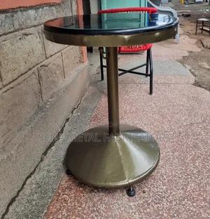 Lounge Dining Table With Black Glitter Top.