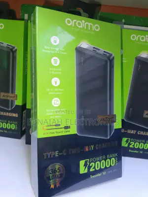 20000 Mah Original Oraimo Powerbank.2 Inputs, 3 Outputs