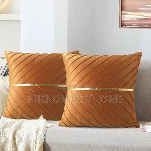 Comfortable Velvet Gold Cushion Throw Pillow Cover