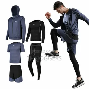 5 Pieces Complete Set Gym Wear For Men(S, M, L, Xl,2xl ,3xl)