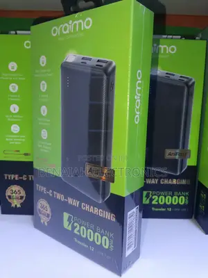 20000mah Oraimo Powerbank With Up To100hr Illumination Torch
