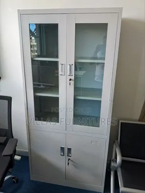 Half Glass Metallic File Cabinet
