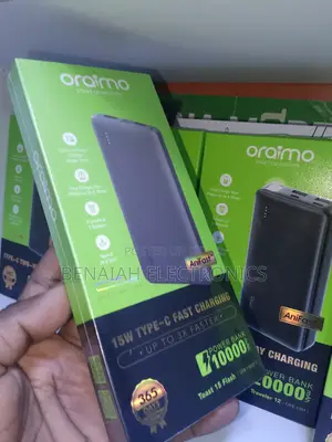 10000 Mah Top Quality Oraimo Powerbank, Free Type C Cable