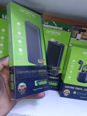 10000 Mah Oraimo Powerbank With Free Type C Cable 1499
