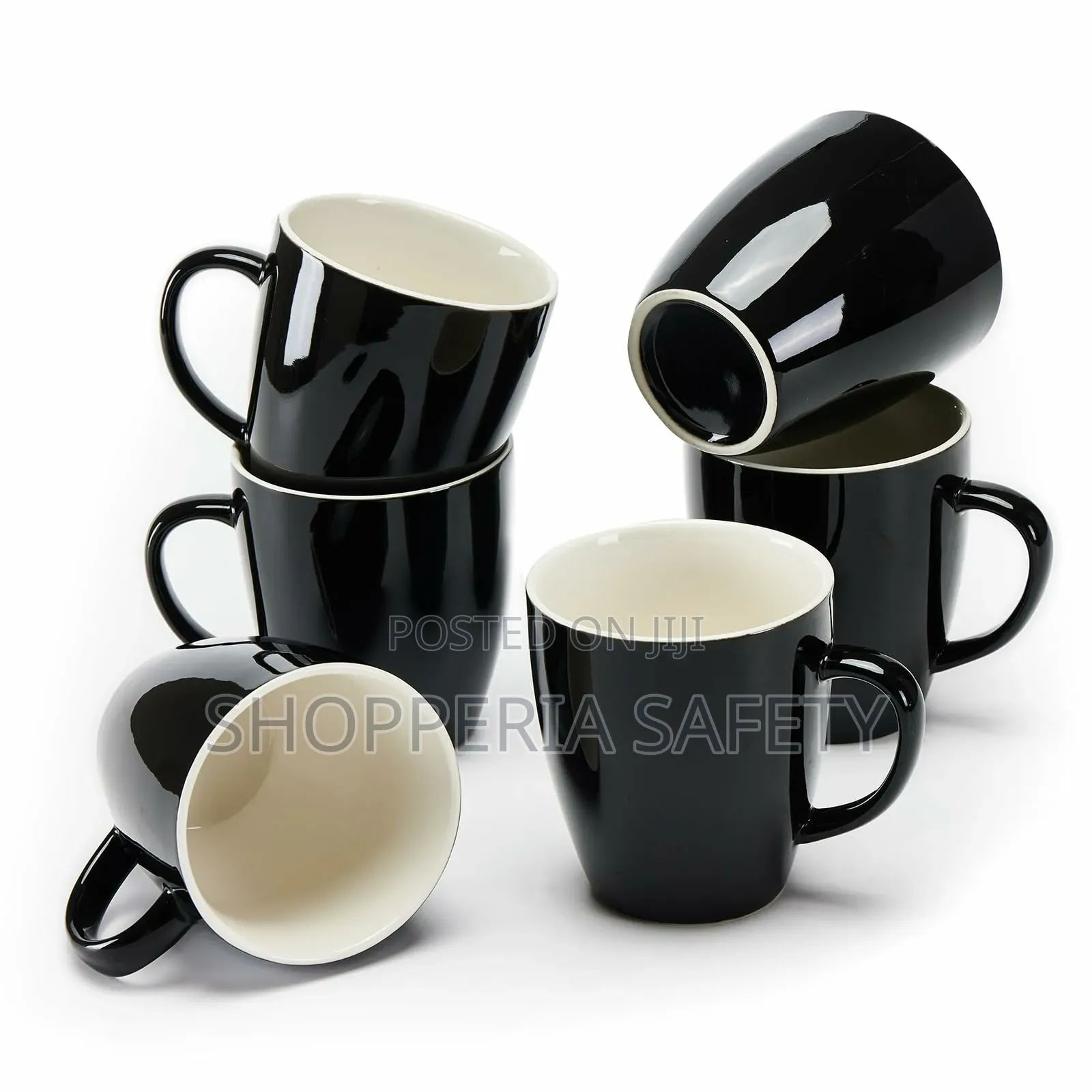 350 Ml Black Ceramic Tea/ Coffee Mugs