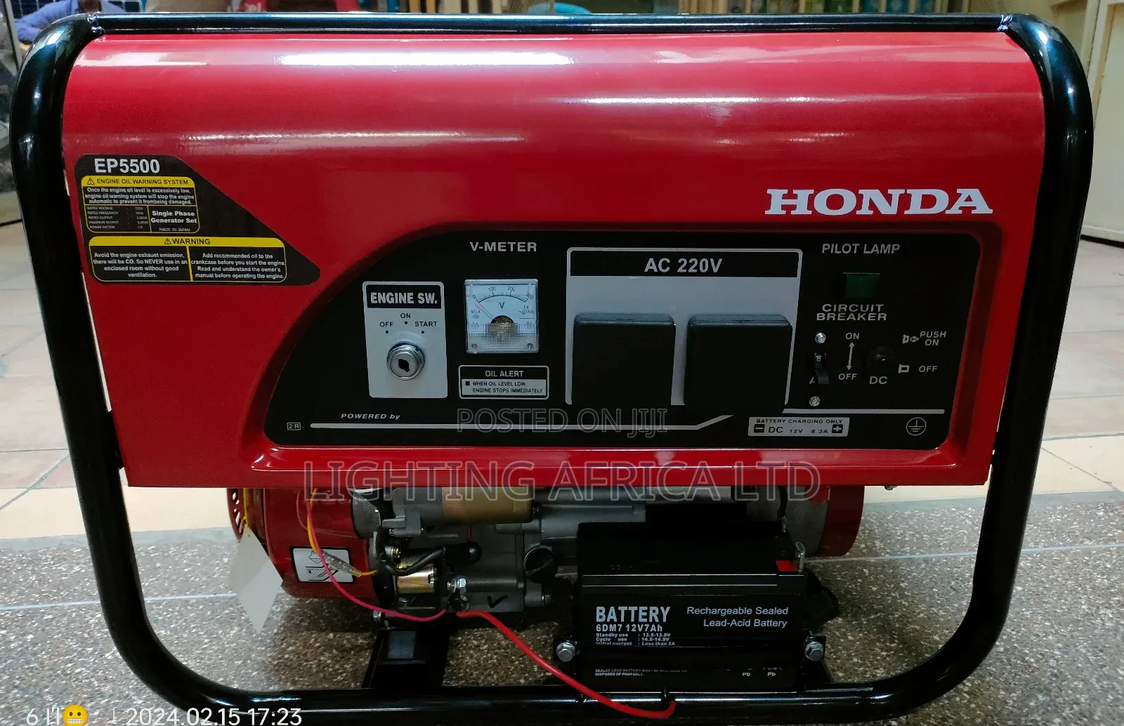 5.5kva Honda Keystart Generator Petrol Engine