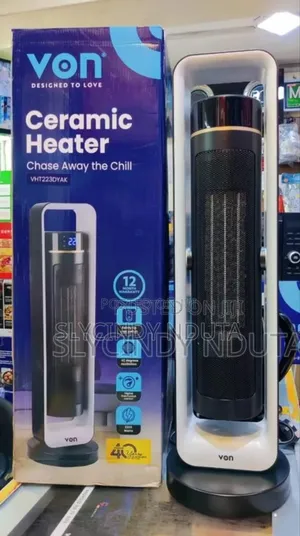 Von Ceramic Tower Room Heater With Fan