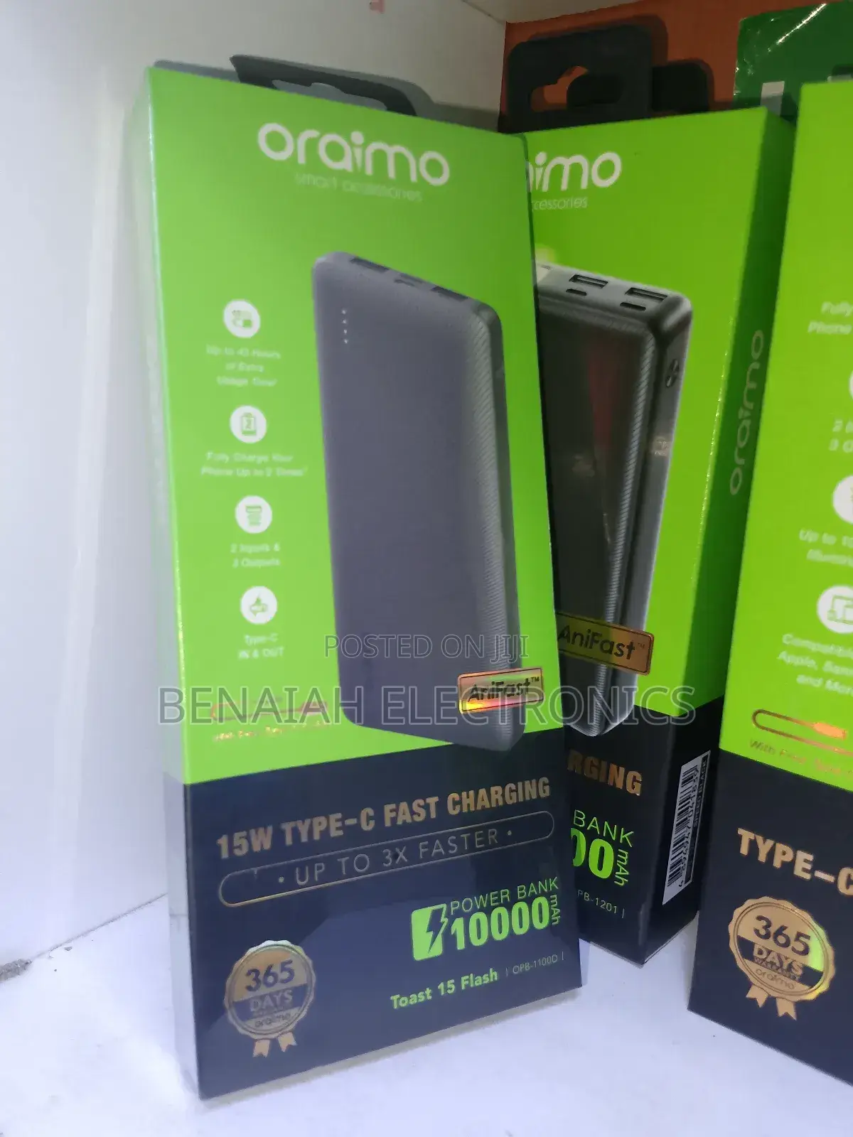 10000 Mah Oraimo Powerbank.Type C in Out