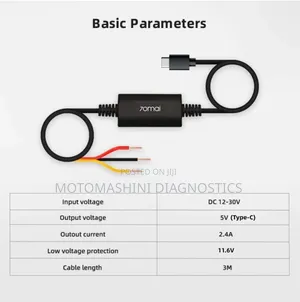 70mai Vehicle Dashcam Hardwire Kit Up03 Type-C