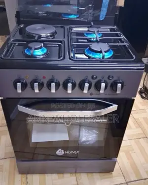 With Warranty Nunix 60 by 60 Cooker With Electric Oven 3g+1e
