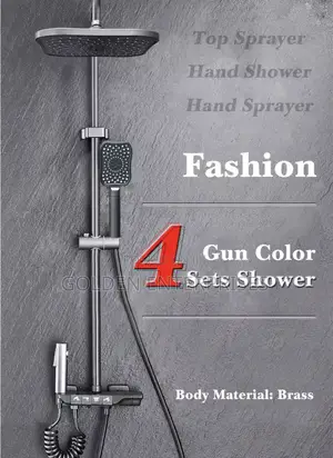 4 Function Hot Cold Wall Mounted Bathroom Shower Mixer Set