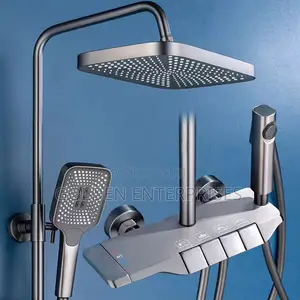 4 Function Piano Key Rainfall Shower Mixer Set