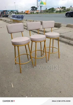 Kitchen Stools or Counter Stools, Baige and Gold 