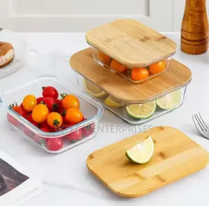 3in1 Snack Storage Box Set With Bamboo Lid