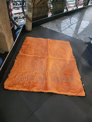 Orange 5 by 8 Warm , Washable Fluffy Carpets
