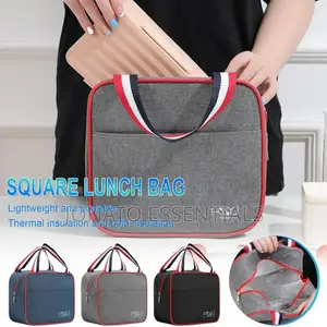 6l Insulated Square Lunch Bag With Carry Handles