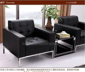 Sofas:Five-Seater Sofa for Reception With Steel Base