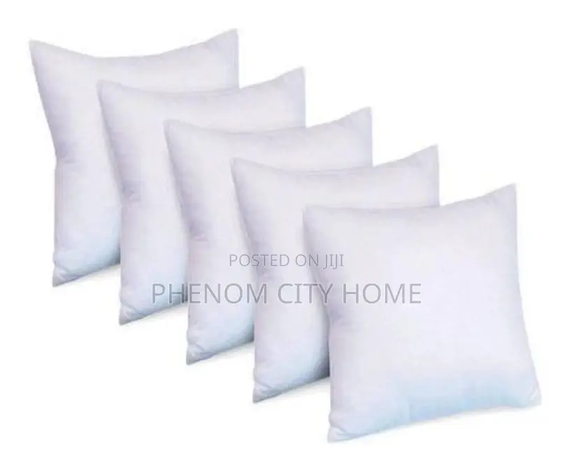 Fancy White Fiber Filled Throw Pillows Available