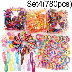 780 Pieces Girls Colorful Hair Bands, Headbands Sets