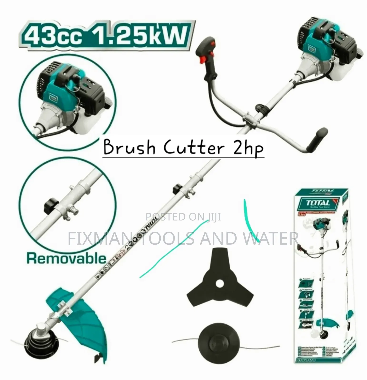 Grass Level Total Brush Cutter 2hp + 2 Blades