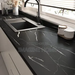 Black Kitchen Cabinets Marble Contact Paper