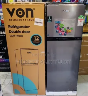 *Von Fridge 136l Double Door Refrigerator