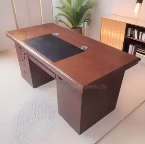 Office Tables:1400mm Solid Wood Executive Desk, Modern Look